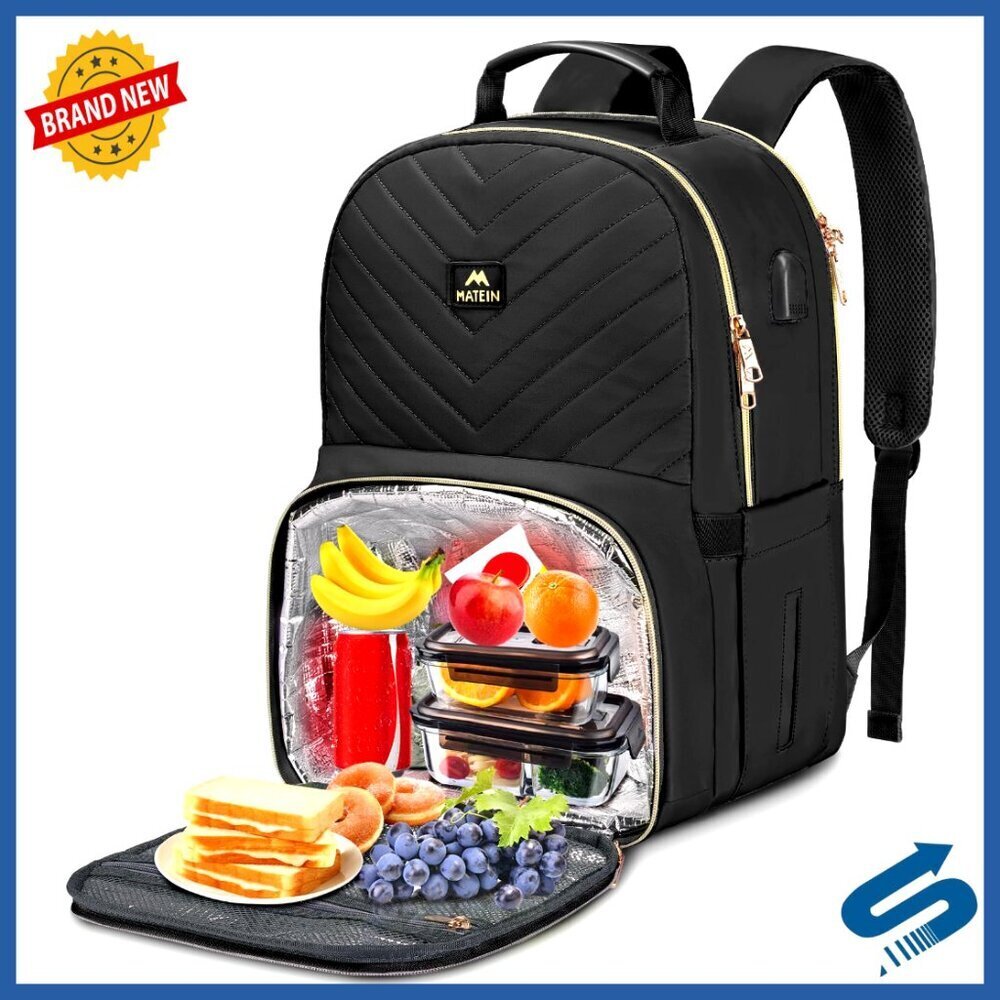 Insulated Lunch Backpack Water Resistant Professional Commuter Laptop Bag